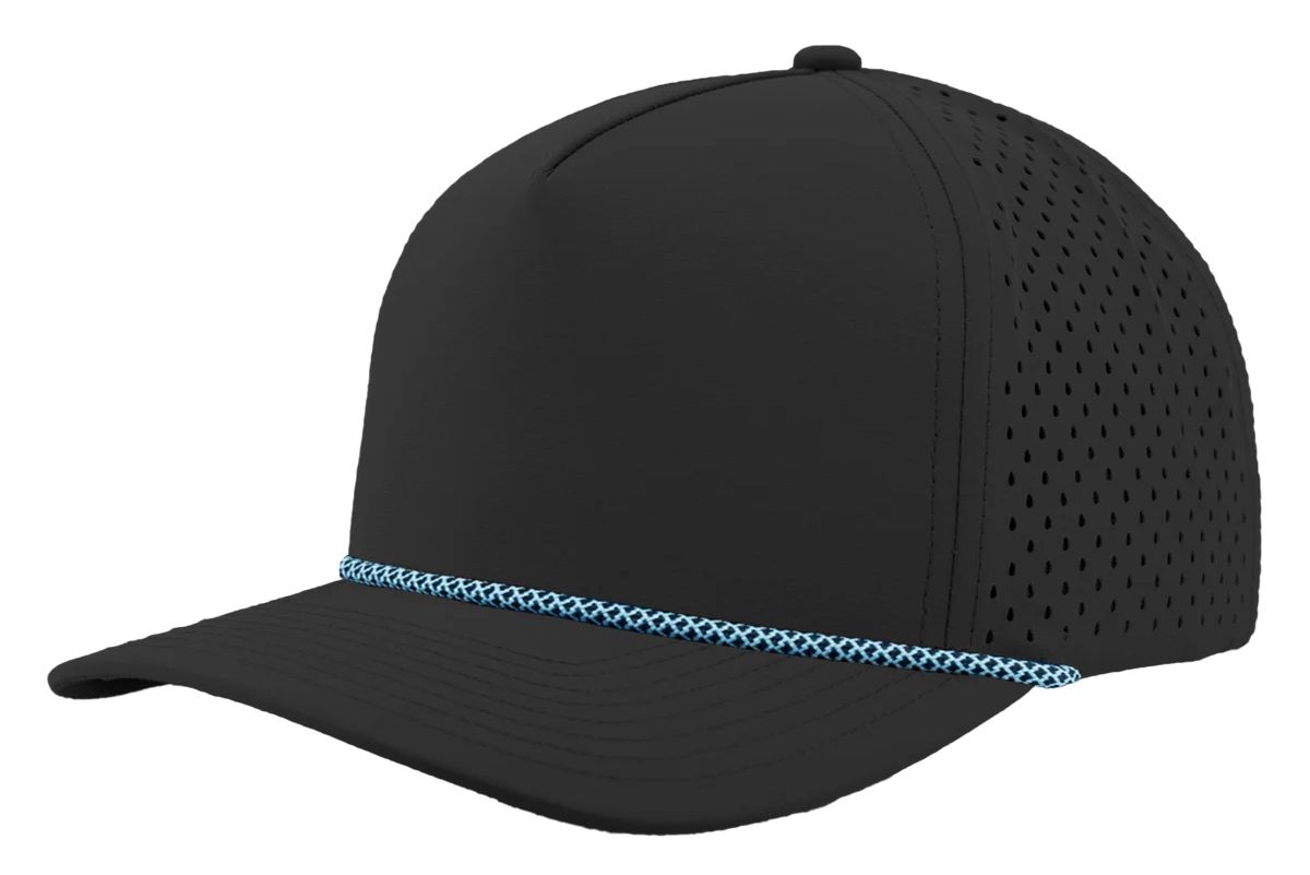 Custom Leather Patch Zapped Blackhawk R+ Headwear