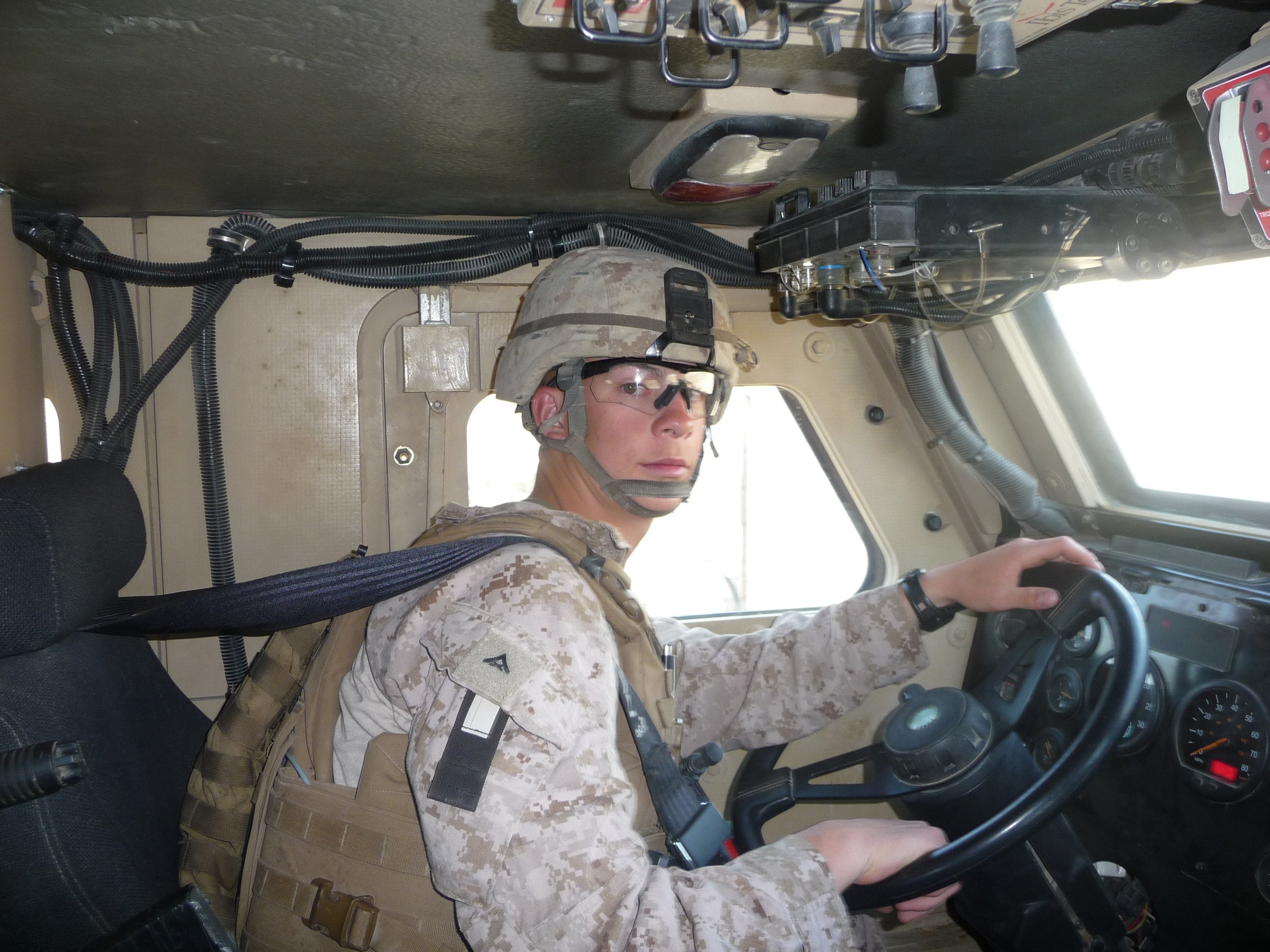 Braeden serving in the Marine Corps