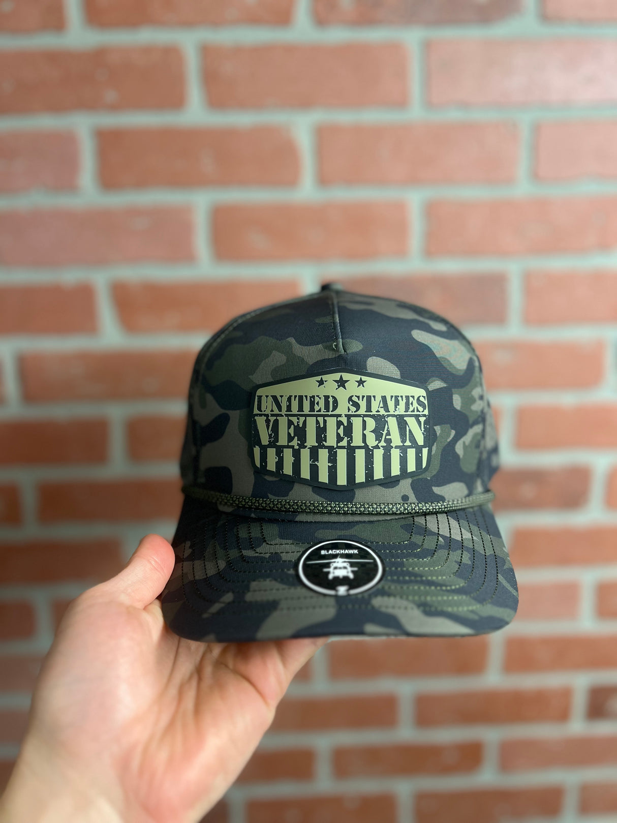 United States Veteran Camo Trucker Hat – Snapback