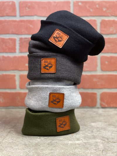 Custom Leather Patch Beanies