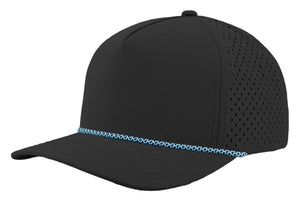 Custom Leather Patch Zapped Blackhawk R+ Headwear