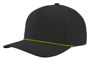Custom Leather Patch Zapped Blackhawk R+ Headwear