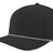 Zapped Headwear 5-panel snapback in black with white chainlink side panel – Blackhawk R style, water repellent and customizable with leather patch