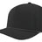 Zapped Headwear 5-panel snapback in black with white grid mesh side panel – Blackhawk R style, water repellent and customizable with leather patch
