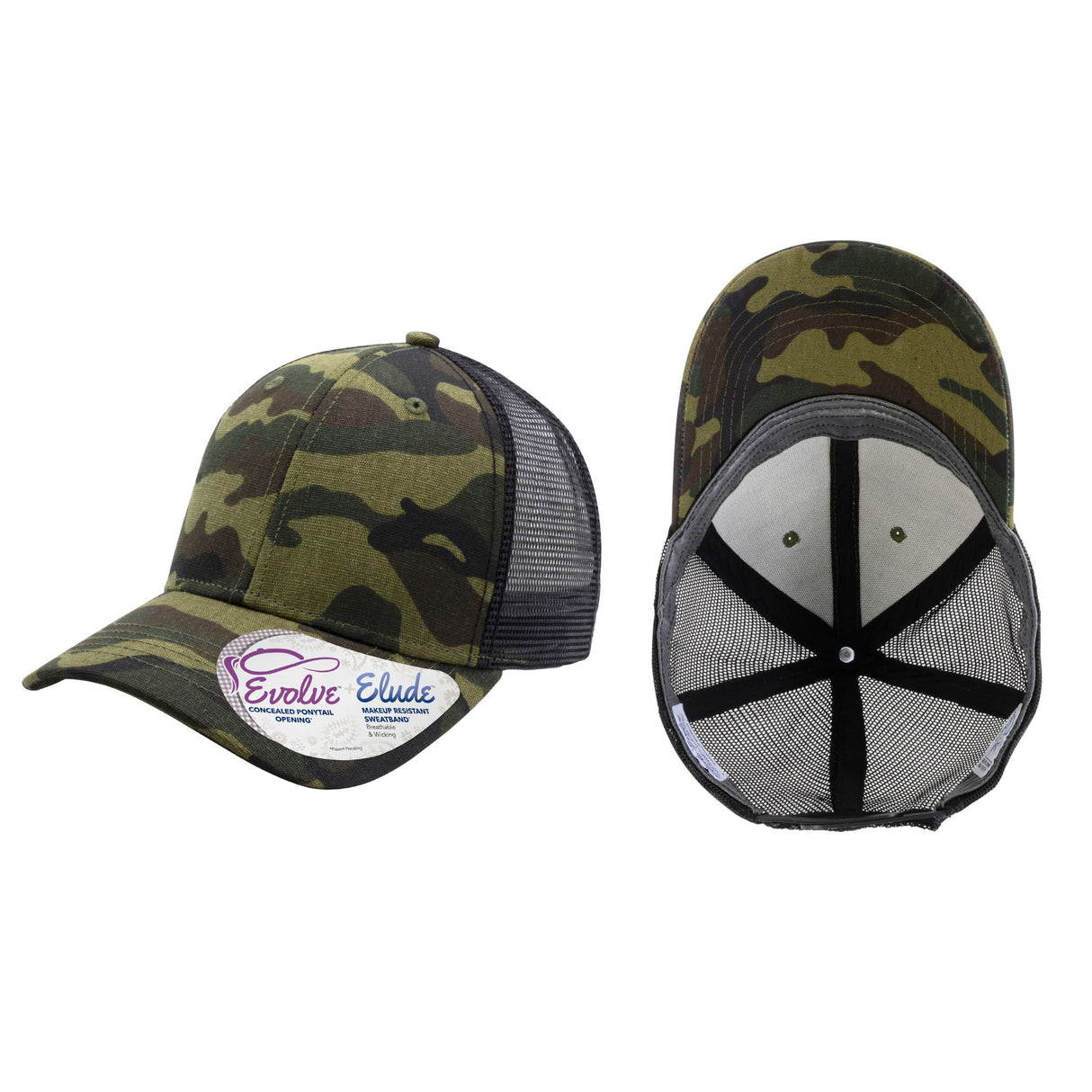 Custom Leather Patch Ponytail Hat