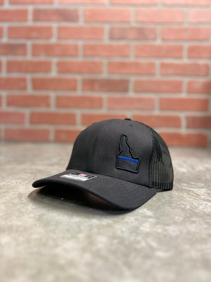 Richardson 112 Black Hat with Idaho Blue Line