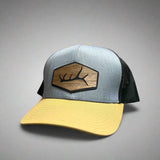 Walnut and Leather Elk Antler Hat
