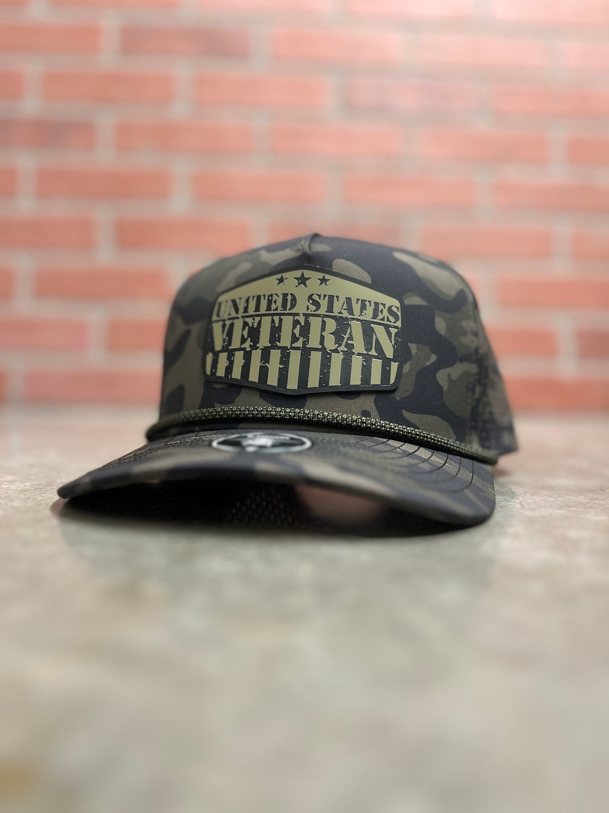 United States Veteran Camo Trucker Hat – Snapback