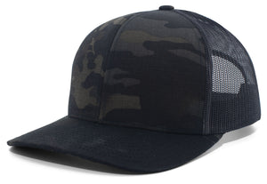 Custom Leather Patch Pacific Headwear Multicam Hat