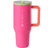 Orchid HydroJug Traveler 40oz tumbler with handle and flip-top lid, double-wall insulated stainless steel, customizable with laser engraving.