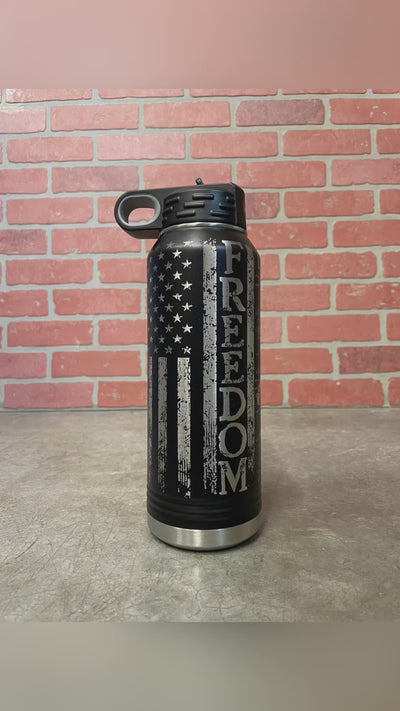 Freedom We The People Full Wrap Polar Camel Water Bottle