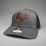 Richardson 112 Dark Charcoal/Black with Deer Skull Patch
